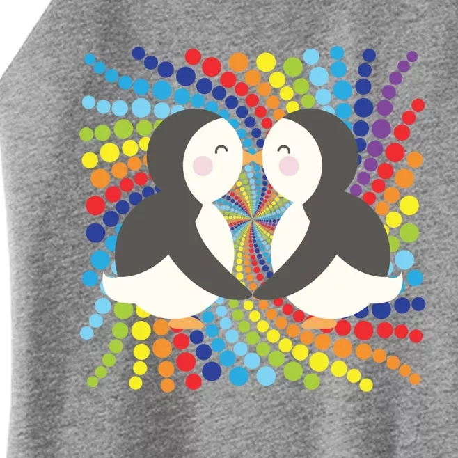 Penguin Couples Gift Wedding Anniversary Valentines Lgbtq Funny Gift Women’s Perfect Tri Rocker Tank