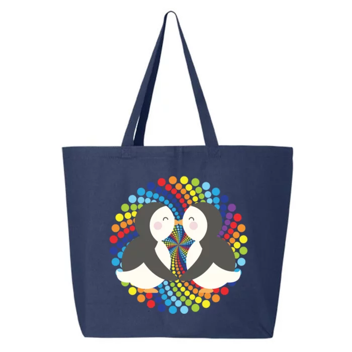 Penguin Couples Gift Wedding Anniversary Valentines Lgbtq Gift 25L Jumbo Tote