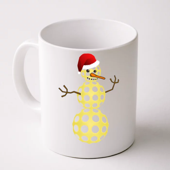 Pickleball Christmas Gift Funny Pickleball Snow Funny Gift Front & Back Coffee Mug