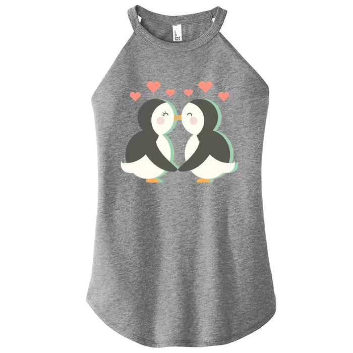 Penguin Couples Gift Wedding Anniversary Valentines Gift Women’s Perfect Tri Rocker Tank