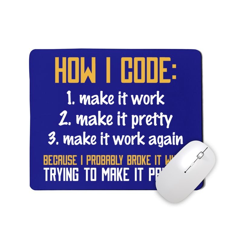 Programmer Coder Gift Developer Programming Coding Meaningful Gift Mousepad