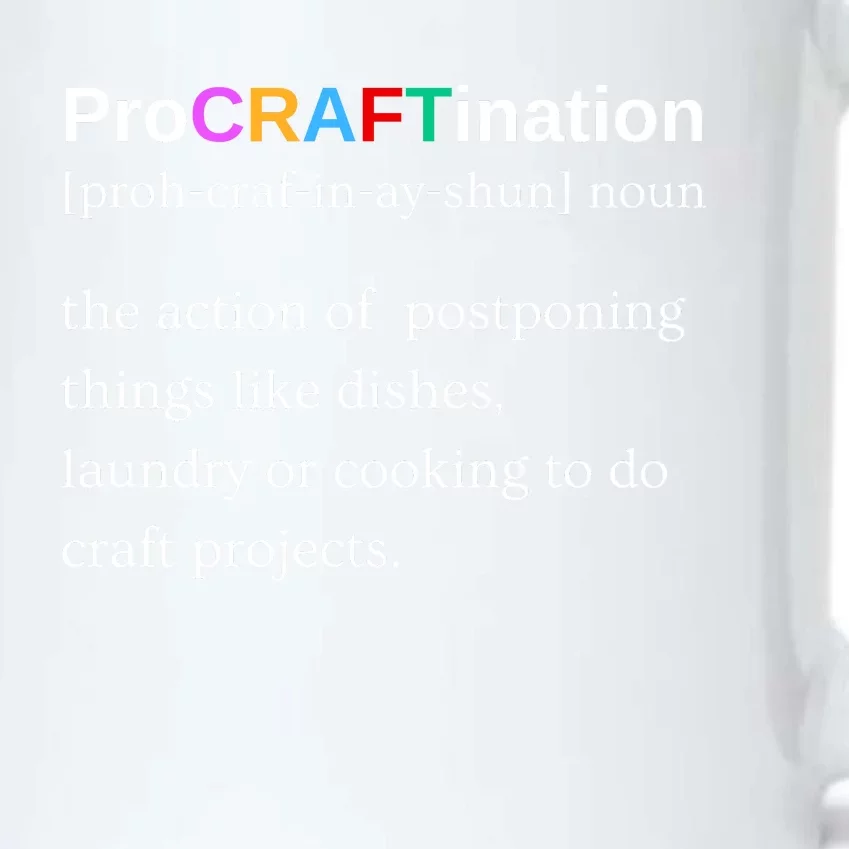 Procraftination Crafting Gift Black Color Changing Mug