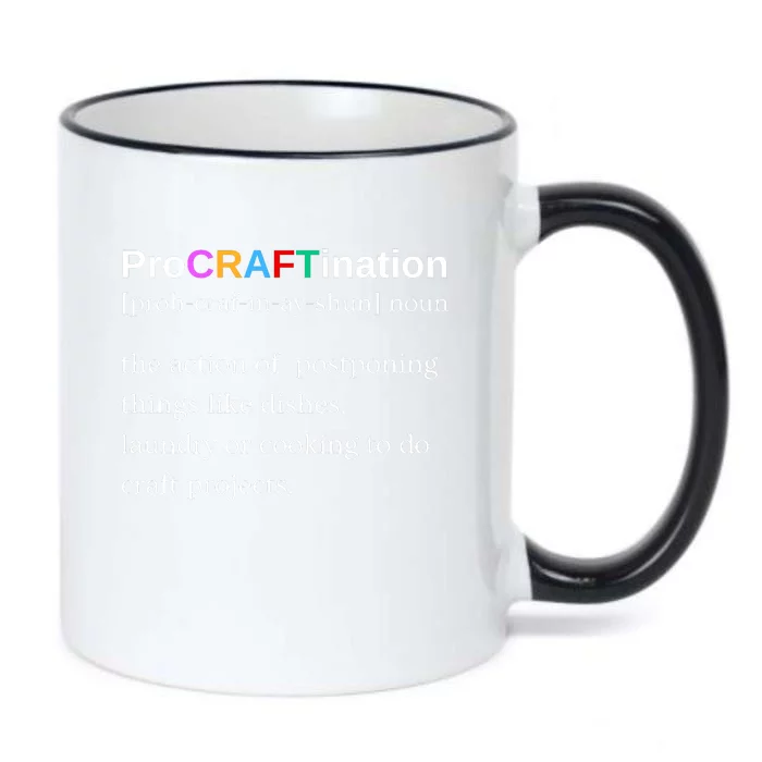 Procraftination Crafting Gift Black Color Changing Mug