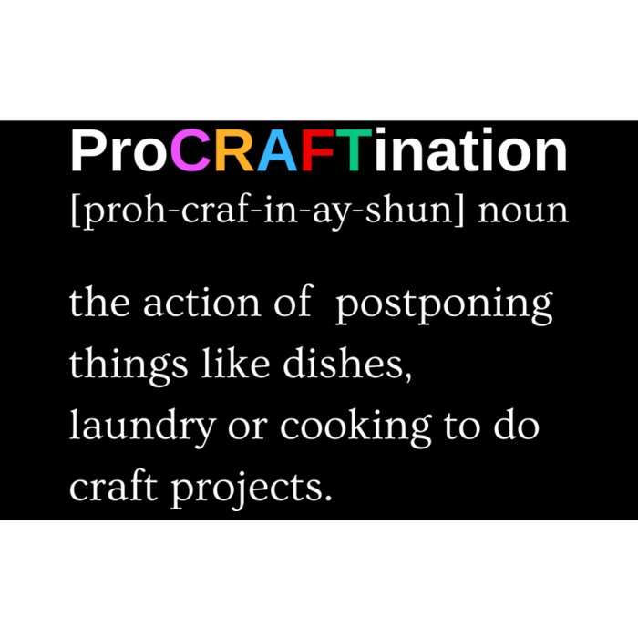 Procraftination Crafting Gift Bumper Sticker