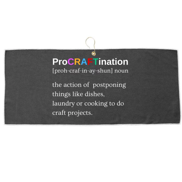 Procraftination Crafting Gift Large Microfiber Waffle Golf Towel