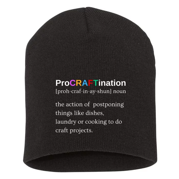 Procraftination Crafting Gift Short Acrylic Beanie