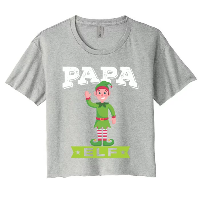 Papa Cute Graphic Design For Dads Gift Women's Crop Top Tee