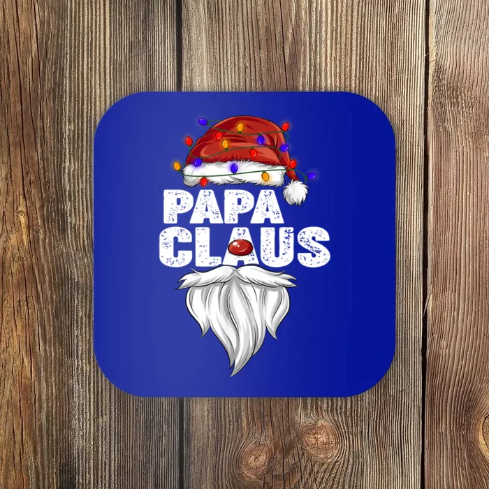 Papa Claus Gift Family Matching Papa Claus Pajama Cool Gift Coaster