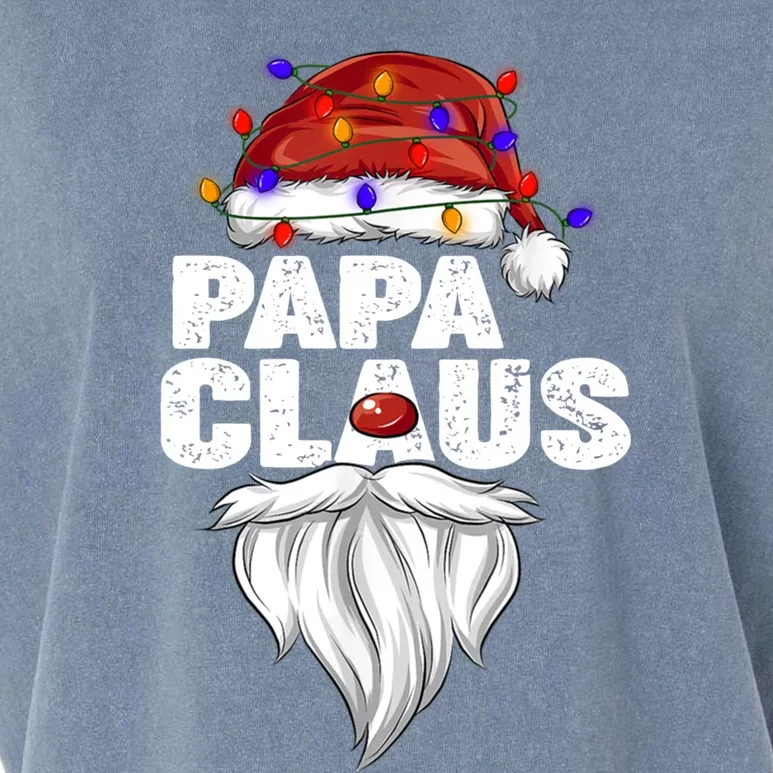 Papa Claus Gift Family Matching Papa Claus Pajama Cool Gift Garment-Dyed Women's Muscle Tee