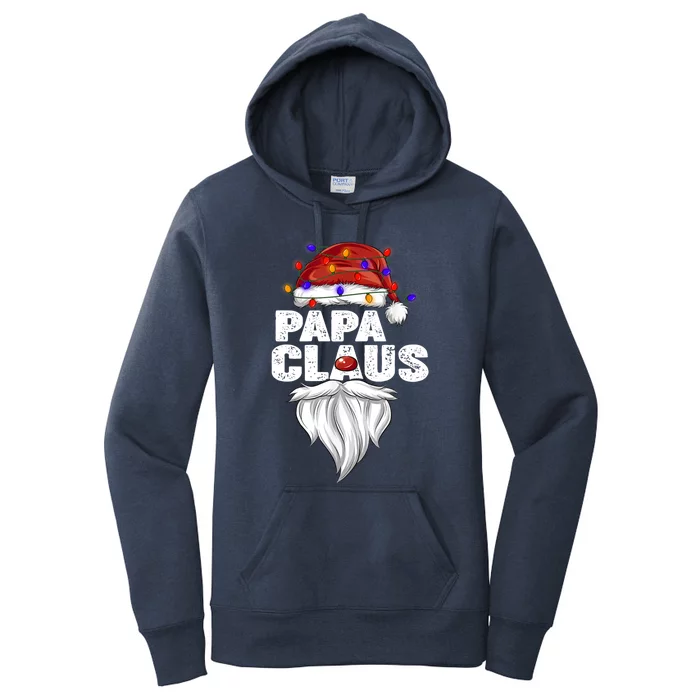 Papa Claus Gift Family Matching Papa Claus Pajama Cool Gift Women's Pullover Hoodie