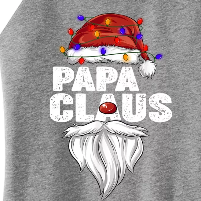 Papa Claus Gift Family Matching Papa Claus Pajama Cool Gift Women’s Perfect Tri Rocker Tank