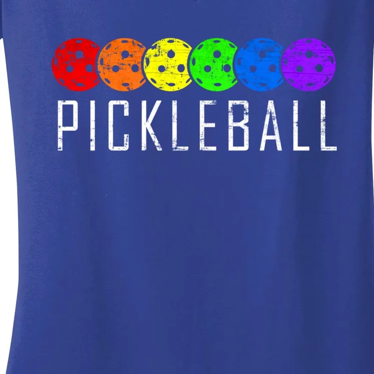 Pickleball Cool Gift Women's V-Neck T-Shirt