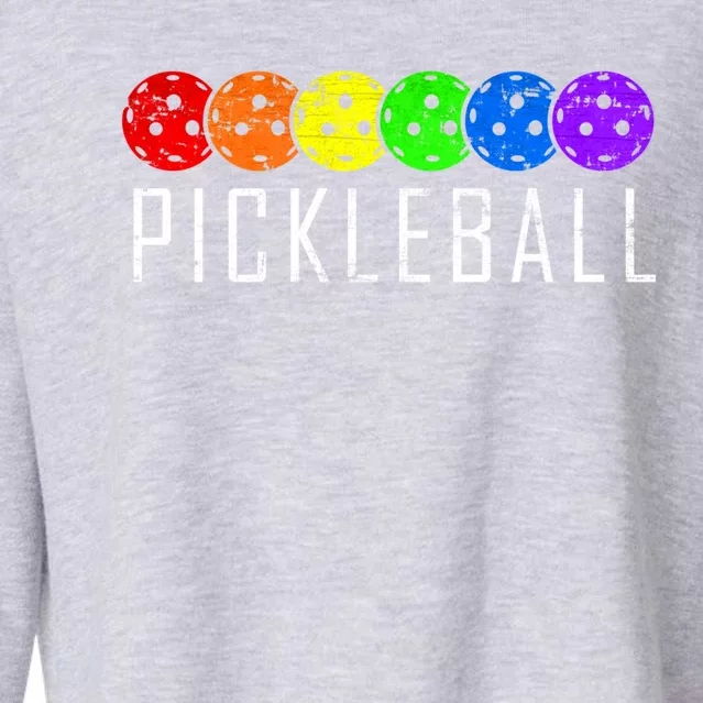 Pickleball Cool Gift Cropped Pullover Crew