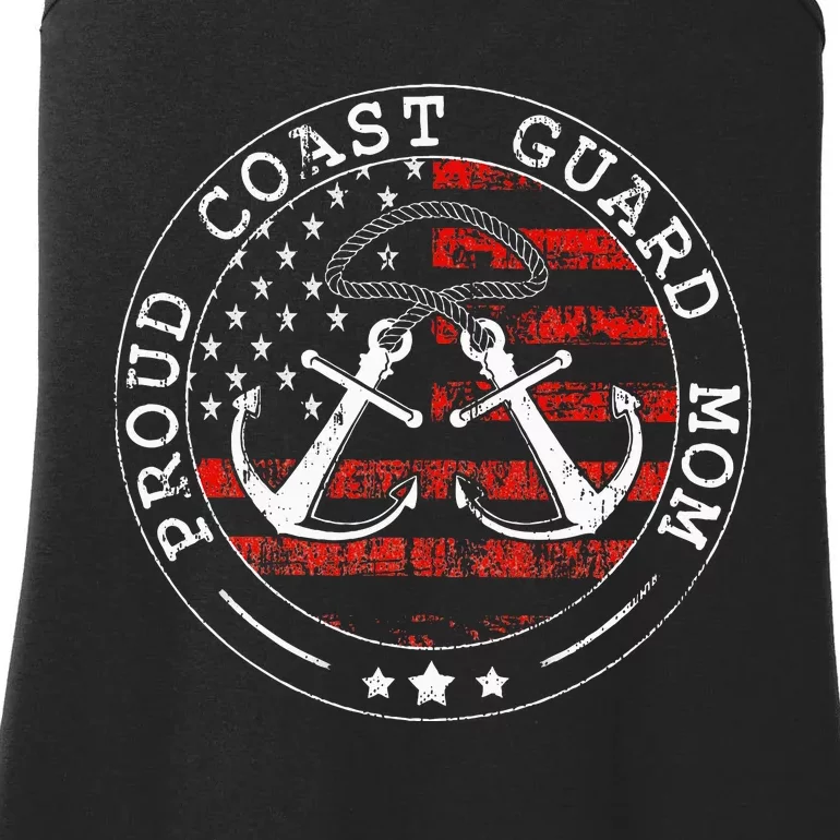 Proud Coast Guard Mom Us Military Mothers Day Ladies Essential Tank