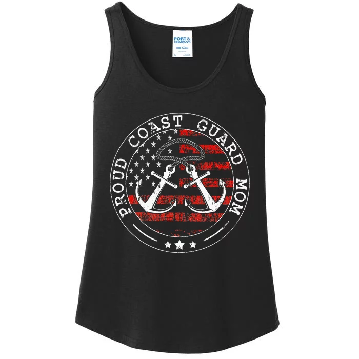 Proud Coast Guard Mom Us Military Mothers Day Ladies Essential Tank