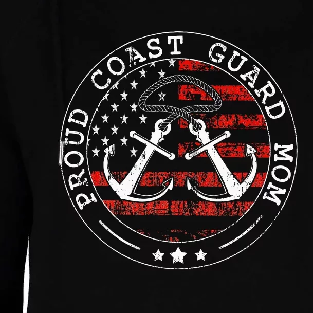 Proud Coast Guard Mom Us Military Mothers Day Womens Funnel Neck Pullover Hood