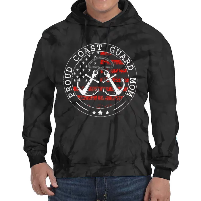 Proud Coast Guard Mom Us Military Mothers Day Tie Dye Hoodie