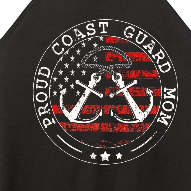 Proud Coast Guard Mom Us Military Mothers Day Women’s Perfect Tri Rocker Tank