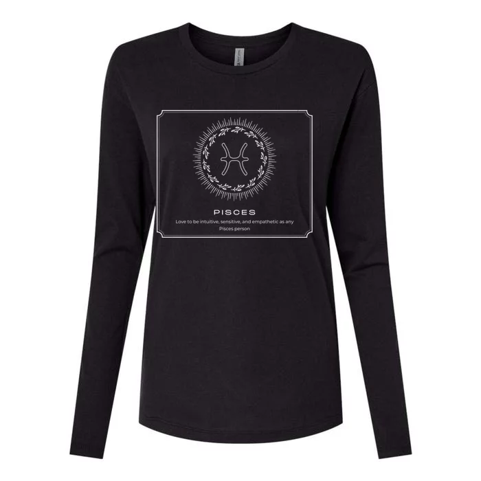 Pisces Character Gift Womens Cotton Relaxed Long Sleeve T-Shirt