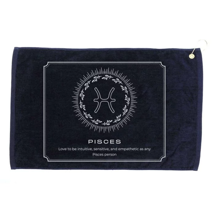 Pisces Character Gift Grommeted Golf Towel