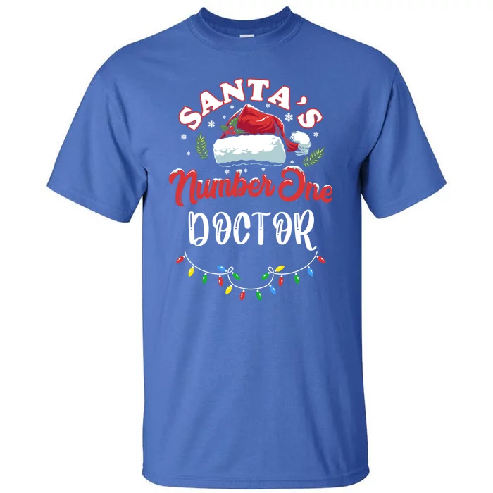 Physician Christmas Gift Santas Favourite Doctor Gift Tall T-Shirt