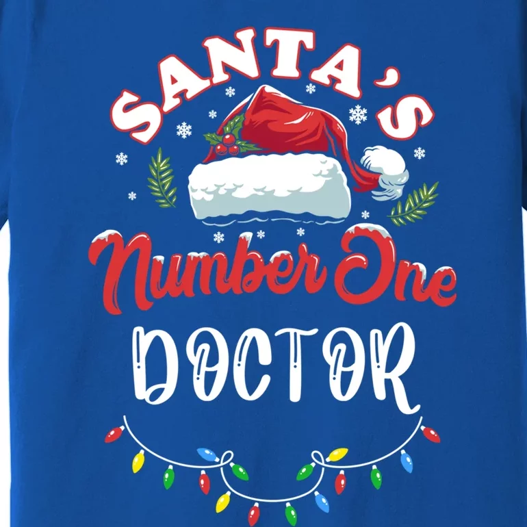 Physician Christmas Gift Santas Favourite Doctor Gift Premium T-Shirt