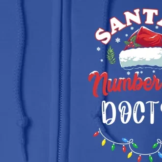 Physician Christmas Gift Santas Favourite Doctor Gift Full Zip Hoodie