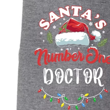 Physician Christmas Gift Santas Favourite Doctor Gift Doggie 3-End Fleece Hoodie