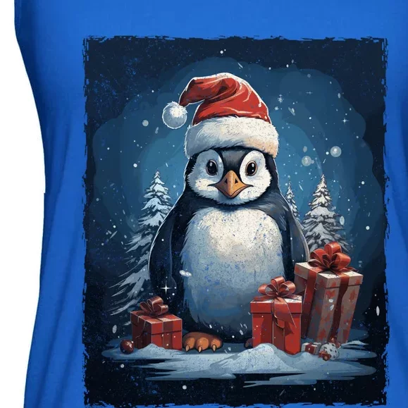 Penguin Christmas Gift Ladies Essential Flowy Tank