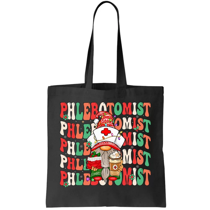 Phlebotomist Christmas Gnome Costume Funny Phlebotomy Tote Bag