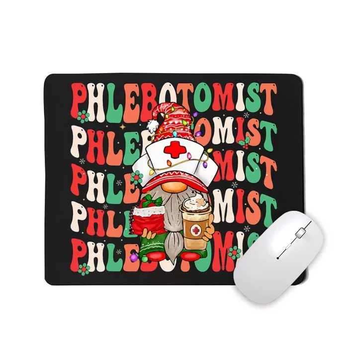 Phlebotomist Christmas Gnome Costume Funny Phlebotomy Mousepad