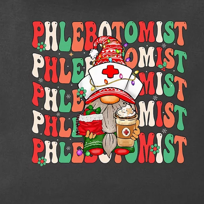 Phlebotomist Christmas Gnome Costume Funny Phlebotomy Zip Tote Bag