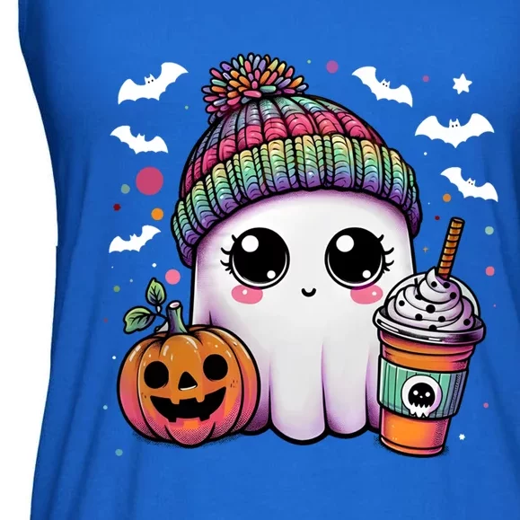 Pumpkin Cute Ghost Ing Coffee Meaningful Gift Ladies Essential Flowy Tank