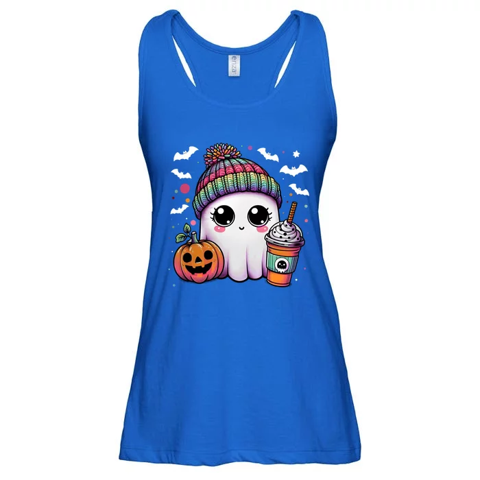 Pumpkin Cute Ghost Ing Coffee Meaningful Gift Ladies Essential Flowy Tank