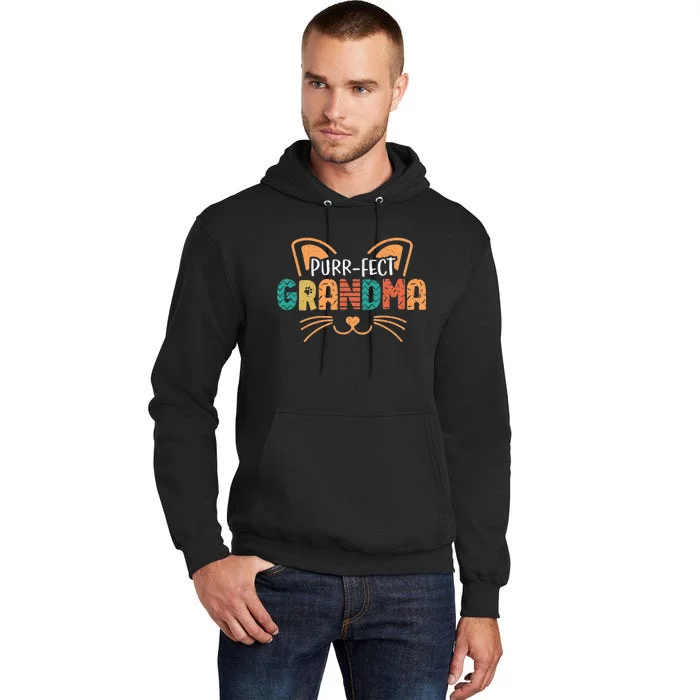 Purrfect Cat Grandma Cats Lover Tall Hoodie