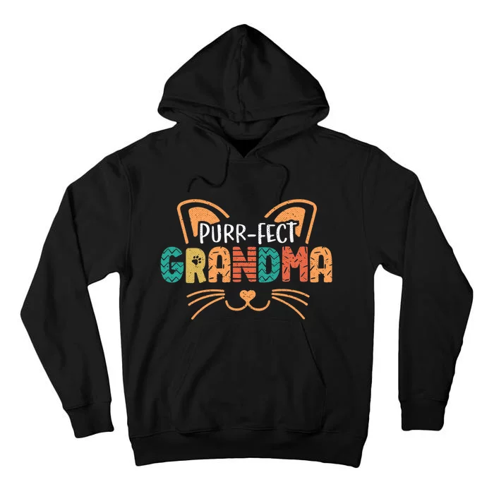 Purrfect Cat Grandma Cats Lover Tall Hoodie