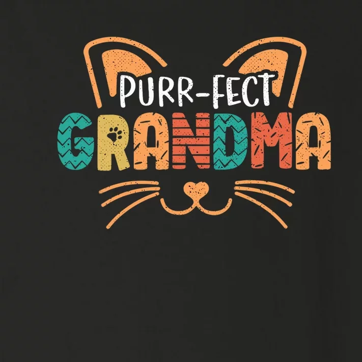 Purrfect Cat Grandma Cats Lover Toddler Long Sleeve Shirt