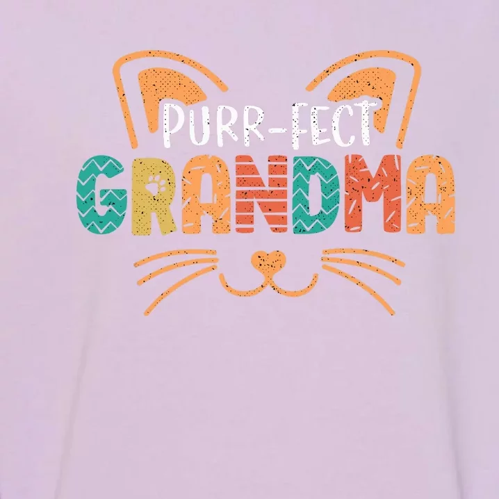 Purrfect Cat Grandma Cats Lover Garment-Dyed Sweatshirt