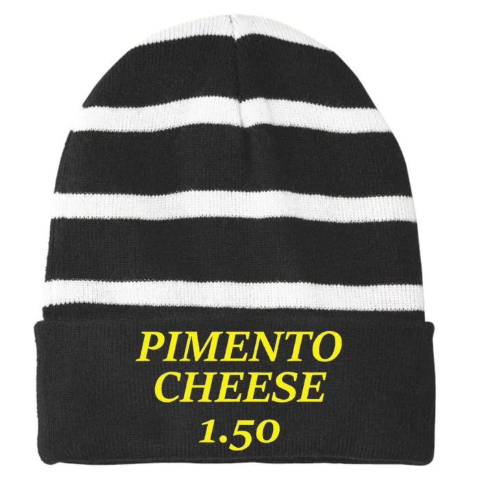 Pimento Cheese Golf Dad Striped Beanie with Solid Band