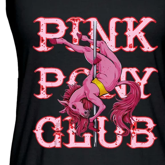 Pony Club Groovy Birthday Cowgirl Ladies Essential Flowy Tank