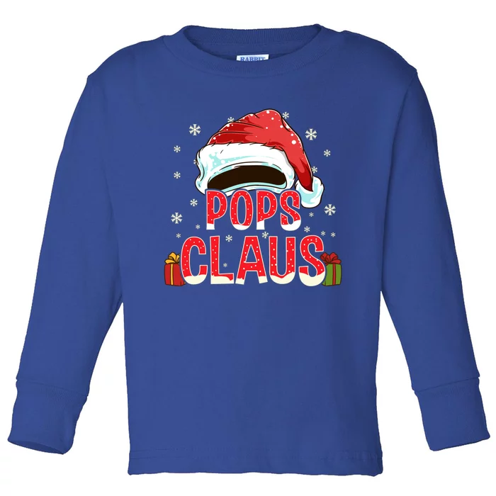 Pops Claus Group Funny Gift Matching Family Christmas Great Gift Toddler Long Sleeve Shirt