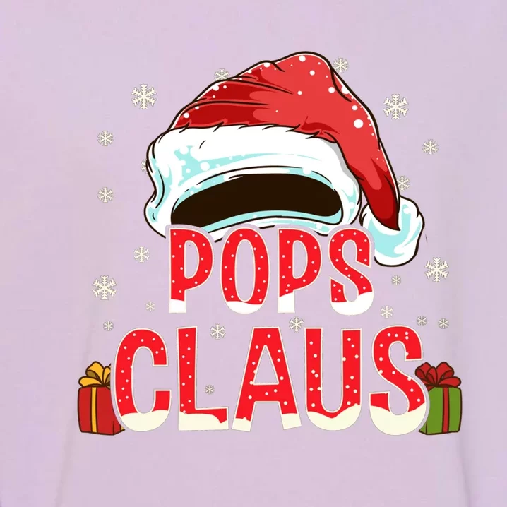 Pops Claus Group Funny Gift Matching Family Christmas Great Gift Garment-Dyed Sweatshirt