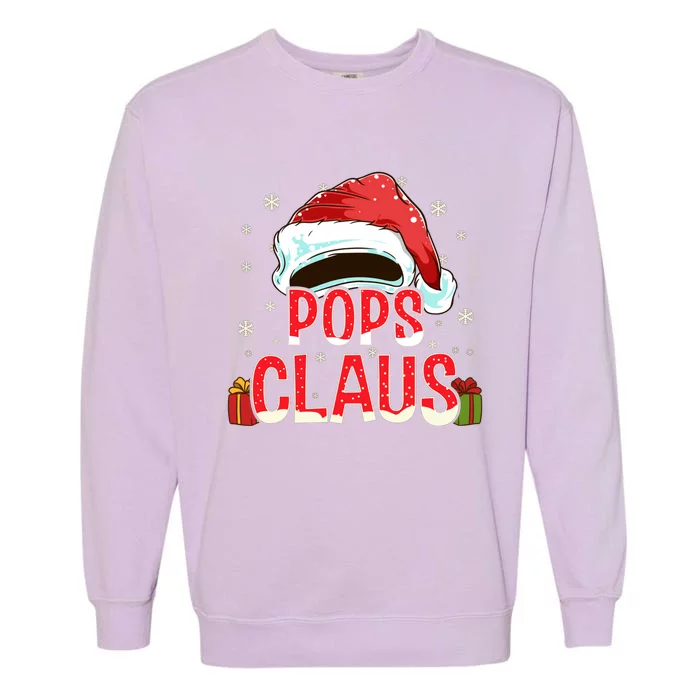 Pops Claus Group Funny Gift Matching Family Christmas Great Gift Garment-Dyed Sweatshirt