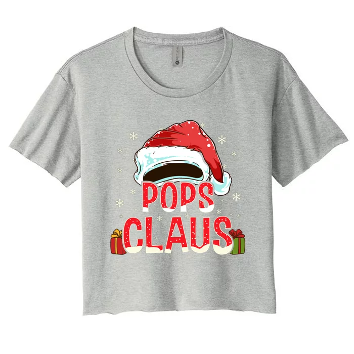 Pops Claus Group Funny Gift Matching Family Christmas Great Gift Women's Crop Top Tee