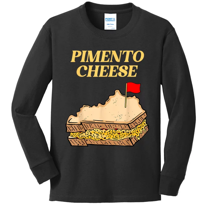 Pimento Cheese Golf Kids Long Sleeve Shirt