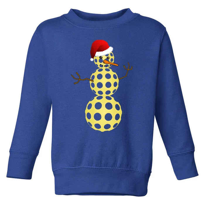 Pickleball Christmas Gift Funny Pickleball Snow Gift Great Gift Toddler Sweatshirt