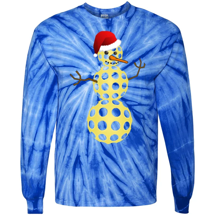 Pickleball Christmas Gift Funny Pickleball Snow Gift Great Gift Tie-Dye Long Sleeve Shirt