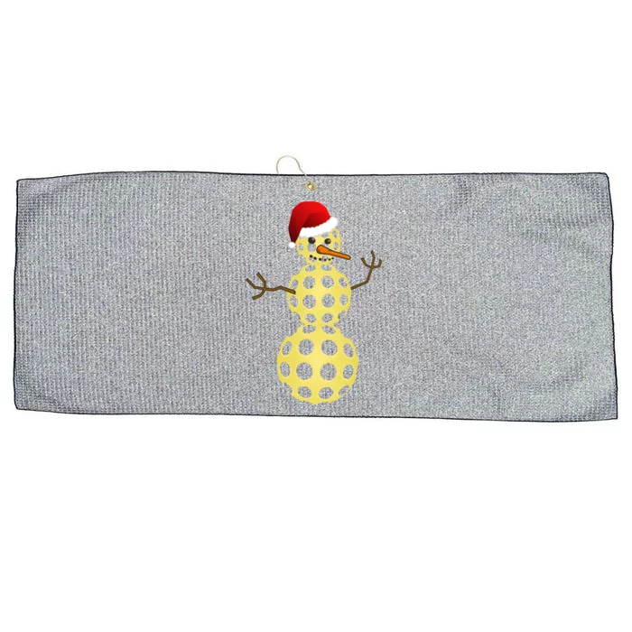 Pickleball Christmas Gift Funny Pickleball Snow Gift Great Gift Large Microfiber Waffle Golf Towel