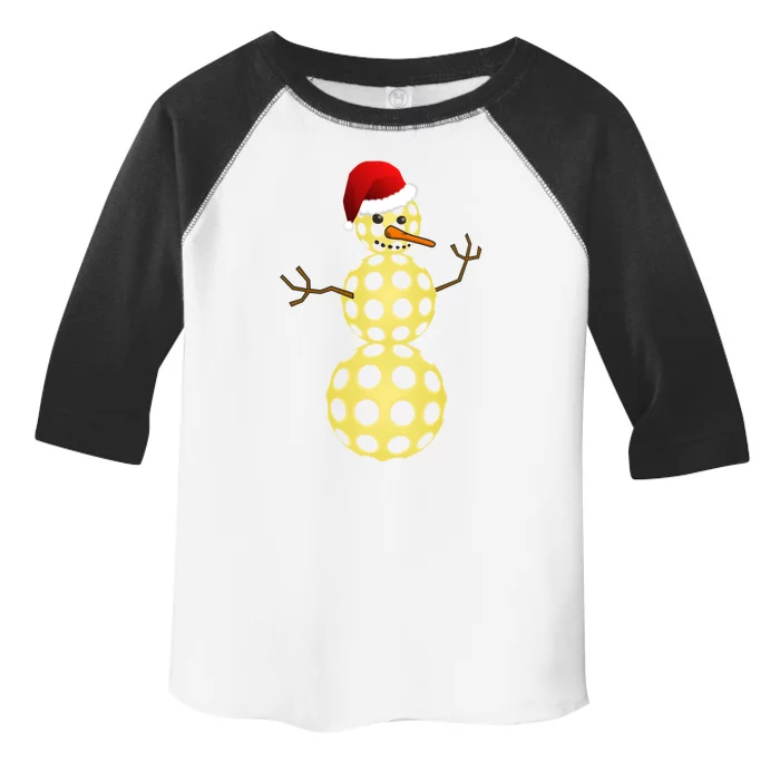 Pickleball Christmas Gift Funny Pickleball Snow Gift Great Gift Toddler Fine Jersey T-Shirt