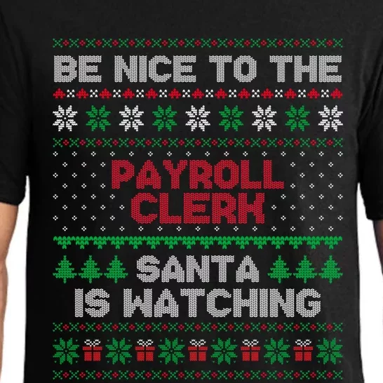 Payroll Clerk Gift Payroll Clerk Ugly Christmas Sweater Gift Pajama Set